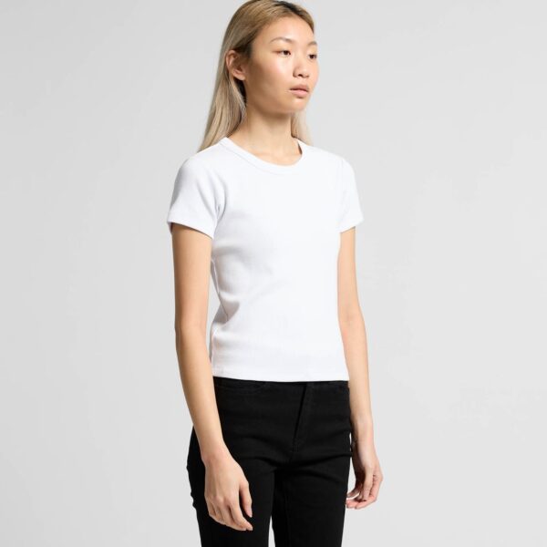 Wo's Organic Rib Tee - Image 4