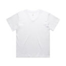 Wo's Martina V Neck Tee - White