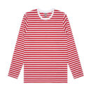 Match Stripe L/s Tee - White/red