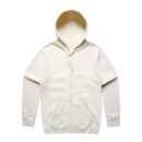 Stencil Zip Hood - Ecru