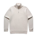 Stencil Half Zip Crew - Bone