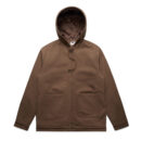 Canvas Heavy Hooded Jacket - Walnut