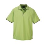 Mens Elite Short Sleeve Polo - Pistachio/navy