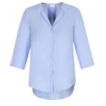 Womens Lily Longline Blouse - Ice Blue