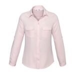 Womens Madison Long Sleeve Shirt - Blush Pink
