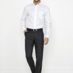 Mens Classic Flat Pant - Charcoal Marle