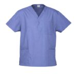 Classic Unisex Scrub Top - Mid Blue