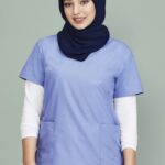Classic Womens Scrub Top - Mid Blue