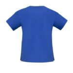 Classic Womens Contrast Crossover Scrub Top - Royal/lime