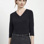 Womens Lana 3/4 Sleeve Top - Black