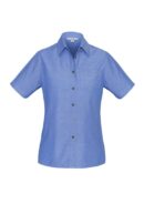 Womens Chambray Short Sleeve Shirt