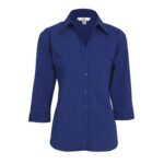 Womens Metro 3/4 Sleeve Shirt - Royal