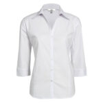 Womens Metro 3/4 Sleeve Shirt - White