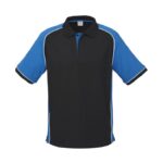 Mens Nitro Short Sleeve Polo - Black/royal/white