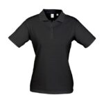Womens Ice Short Sleeve Polo - Black