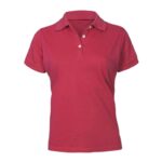 Womens Neon Short Sleeve Polo - Red