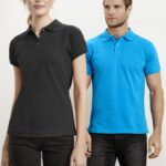 Womens Neon Short Sleeve Polo - Black
