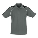 Mens Triton Short Sleeve Polo - Ash/black/white
