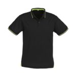 Mens Jet Short Sleeve Polo - Black/bright Green