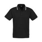 Mens Cambridge Short Sleeve Polo - Black/white/white