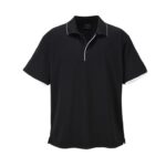 Mens Elite Short Sleeve Polo - Black/white