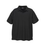 Mens Micro Waffle Short Sleeve Polo - Black