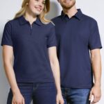 Womens Micro Waffle Short Sleeve Polo - Navy
