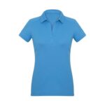 Womens Profile Short Sleeve Polo - Cyan