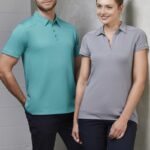 Womens Profile Short Sleeve Polo - Silver
