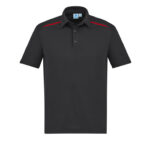 Mens Sonar Short Sleeve Polo - Black/red