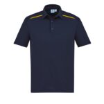 Mens Sonar Short Sleeve Polo - Navy/gold