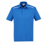 Mens Sonar Short Sleeve Polo - Royal/white