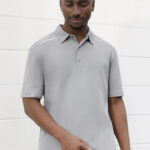 Mens Sonar Short Sleeve Polo - Silver/white