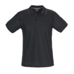 Mens Resort Short Sleeve Polo - Black/charcoal
