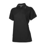 Womens Resort Short Sleeve Polo - Black/charcoal