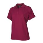 Womens Resort Short Sleeve Polo - Cherry/maroon