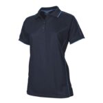 Womens Resort Short Sleeve Polo - Navy/mid Blue