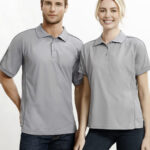 Mens Resort Short Sleeve Polo - Grey/charcoal