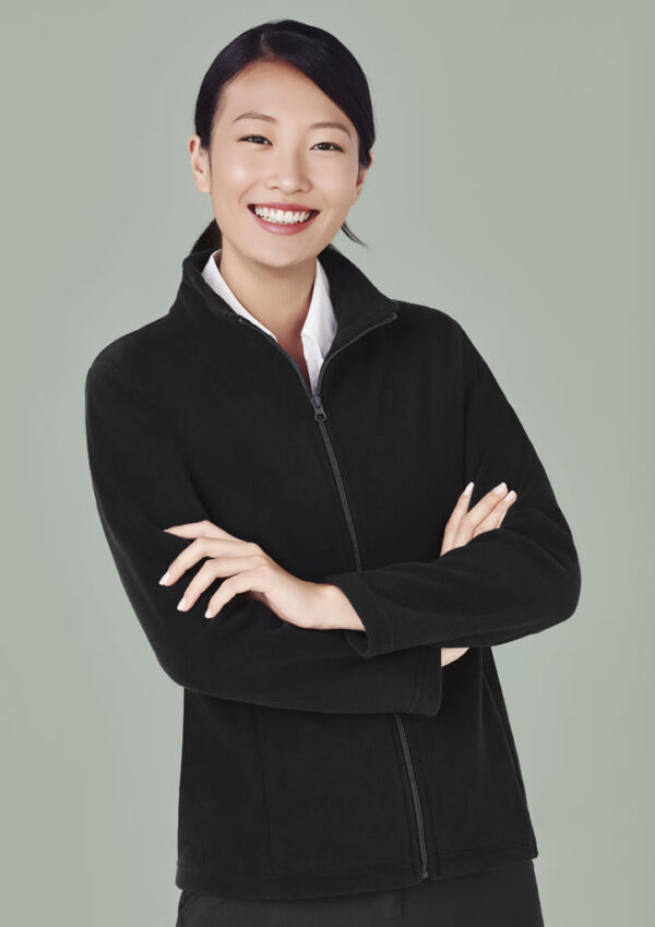Womens Plain Micro Fleece Jacket - Image 7