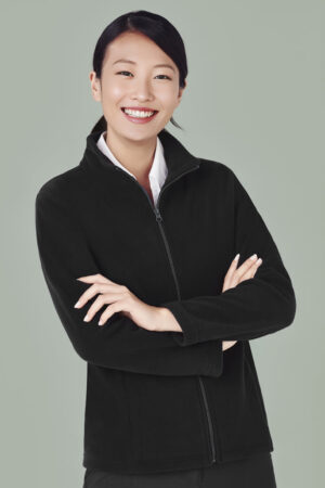 Womens Plain Micro Fleece Jacket