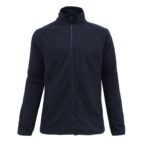 Womens Plain Micro Fleece Jacket - Navy