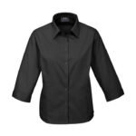 Womens Base 3/4 Sleeve Shirt - Black