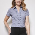 Womens Edge Short Sleeve Shirt - Blue