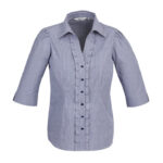 Womens Edge 3/4 Sleeve Shirt - Blue