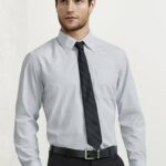 Mens Ambassador Long Sleeve Shirt - Silver Grey