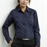 Womens Bondi Long Sleeve Shirt - Navy