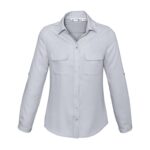 Womens Madison Long Sleeve Shirt - Silver Mist