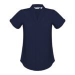 Womens Madison Short Sleeve Shirt - Midnight Blue