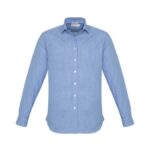 Mens Ellison Long Sleeve Shirt - French Blue