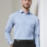 Mens Ellison Long Sleeve Shirt - Blue